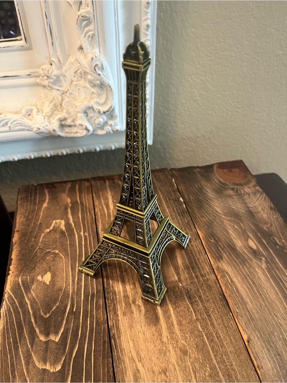 Brass-tone Eiffel Tower Decorative Figurine - Gold and Black